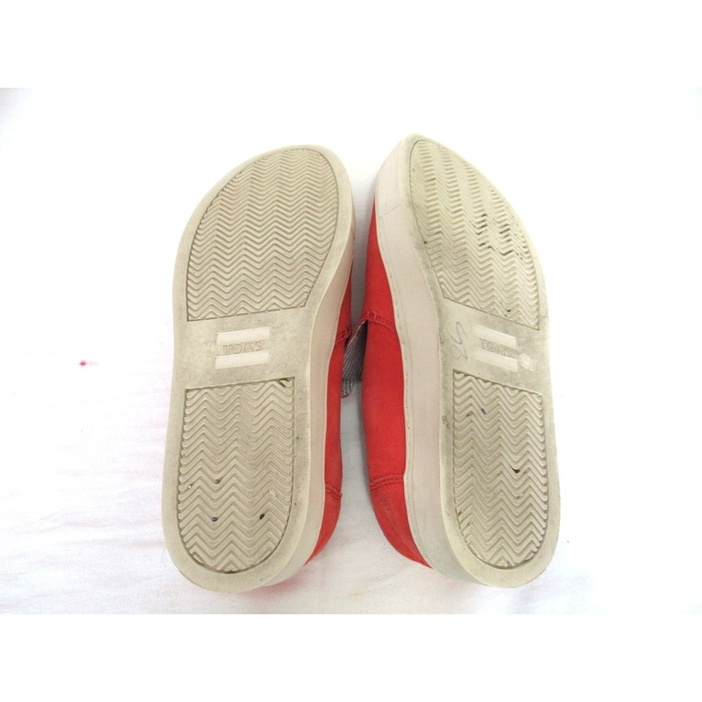 Toms Bonobos x Men's Size 7.5 Red/Orange Suede Slip On Sneakers - Picture 5 of 5
